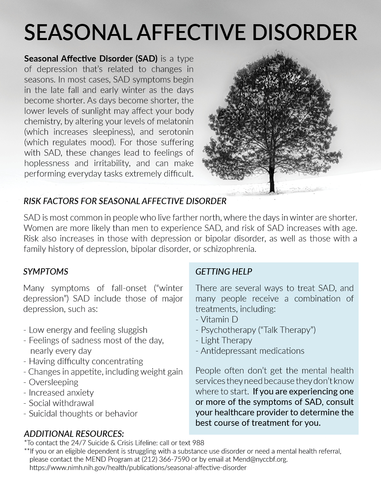 December is Seasonal Affective Disorder Awareness Month The New York